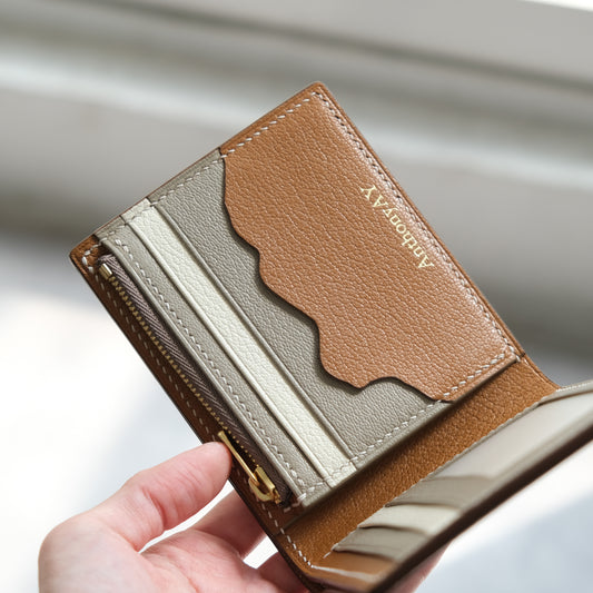 Lionrock Bifold Wallet 獅子山拉鍊銀包【Gold】