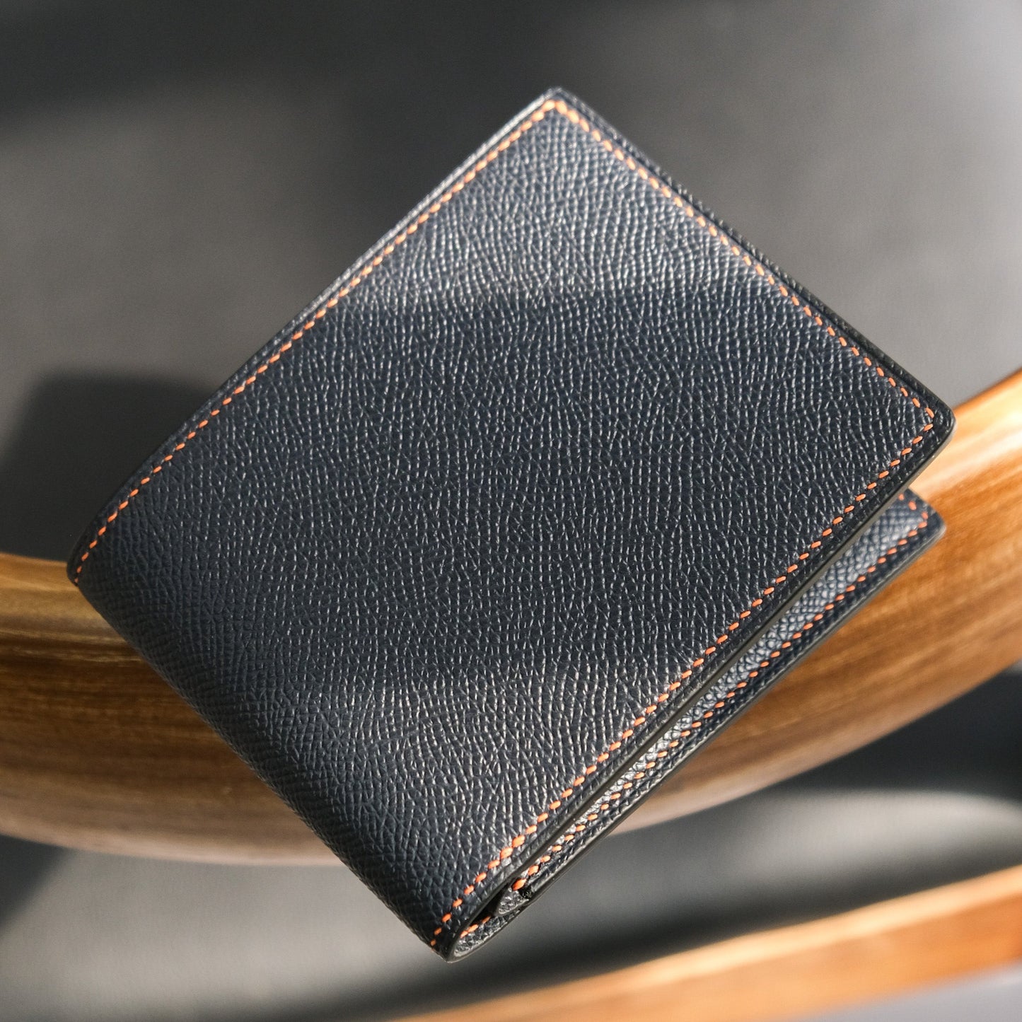 Classic Bifold Wallet 撞色拉鍊銀包【Navy】