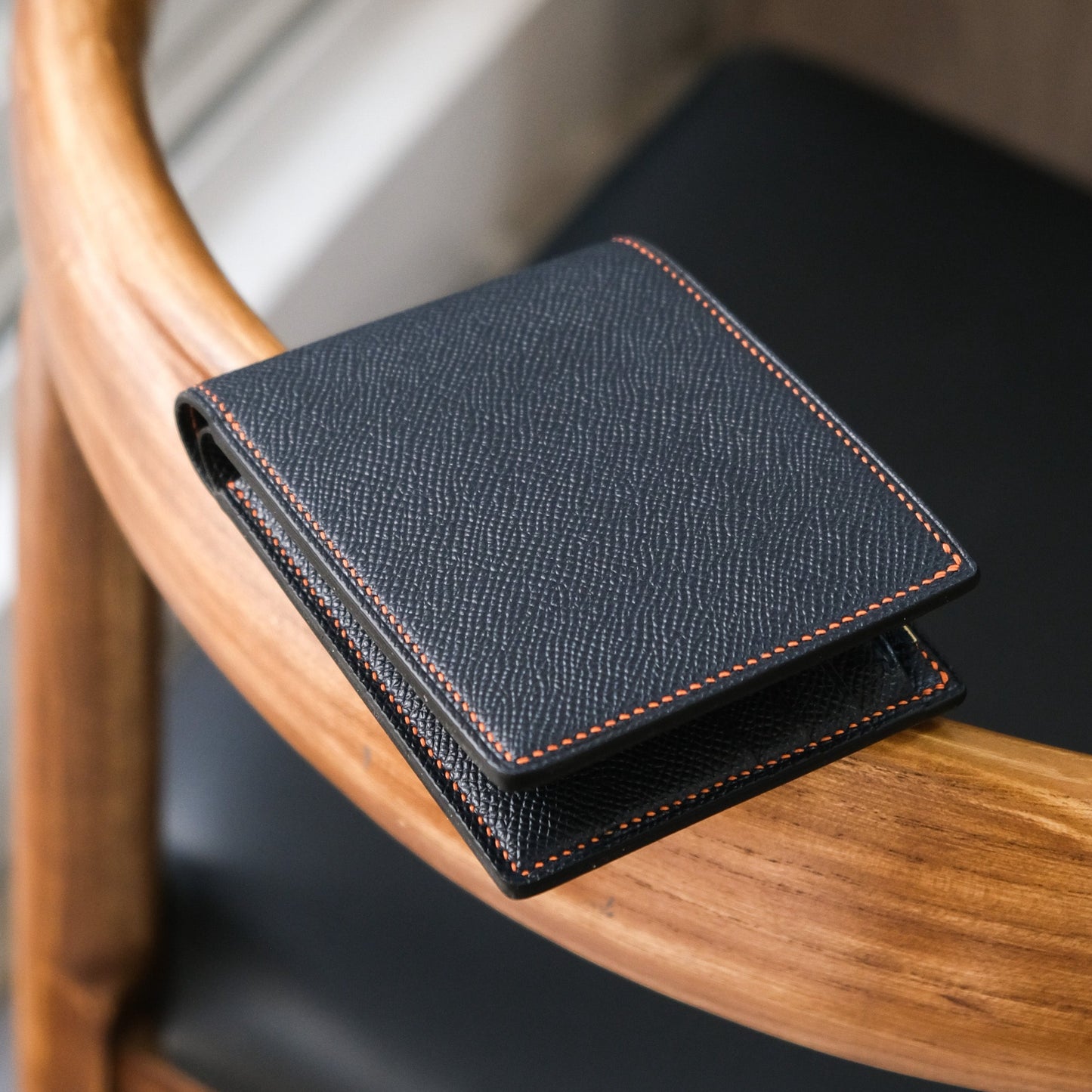 Classic Bifold Wallet 撞色拉鍊銀包【Navy】