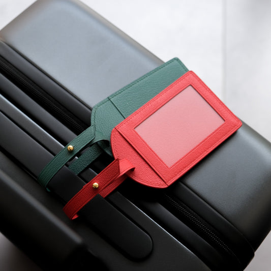 Postbox Luggage Tag 舊式郵筒皮革行李牌